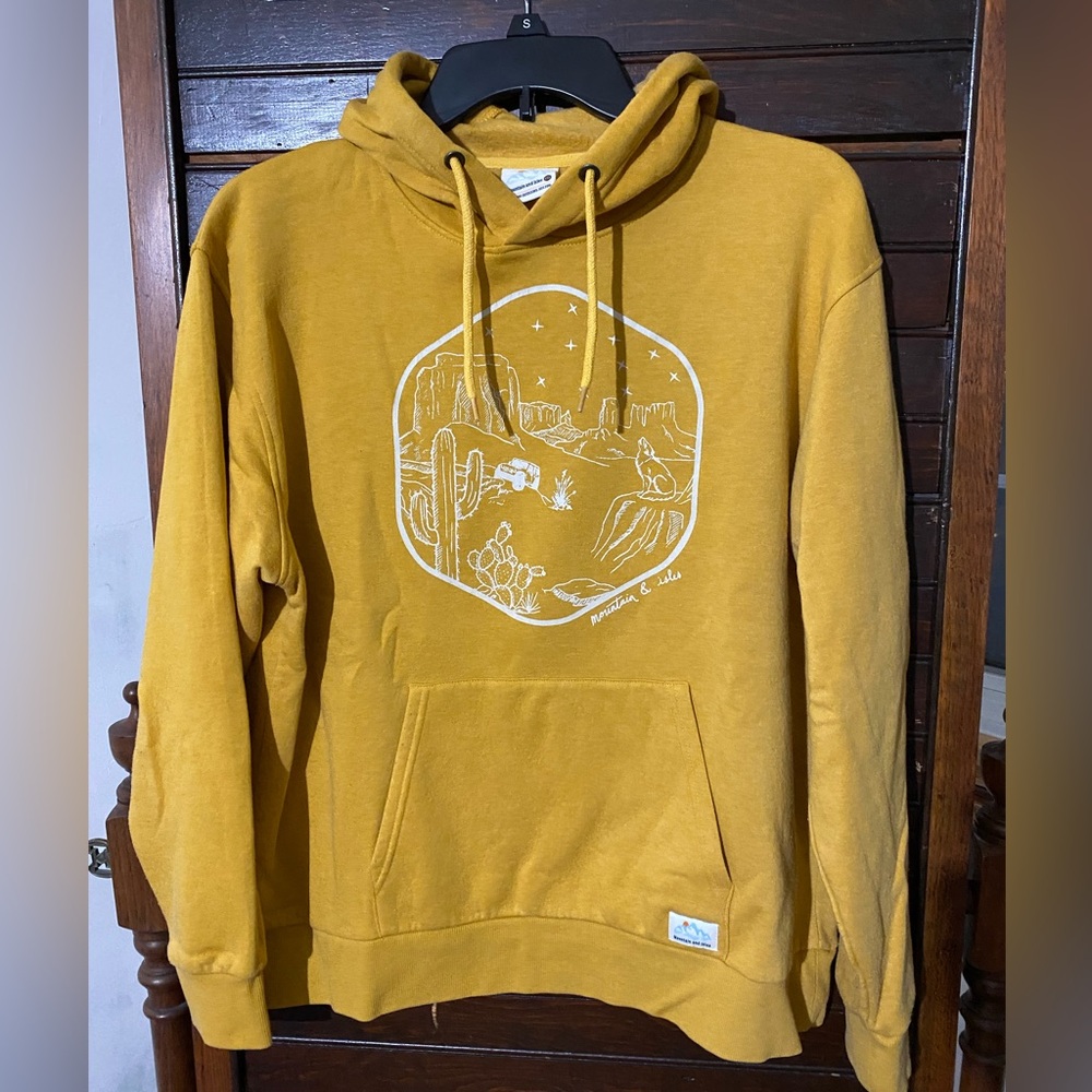 Mustard Yellow Graphic Hoodie